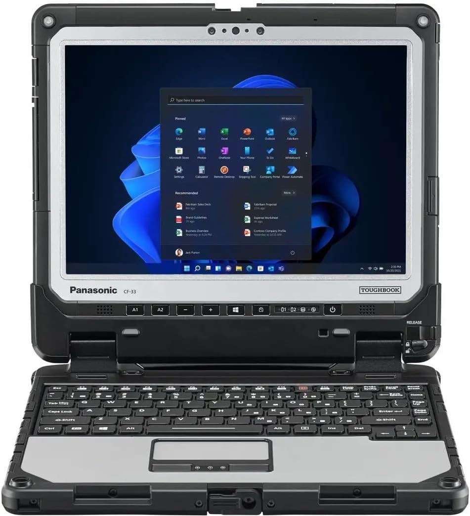 Panasonic Toughbook CF-33 MK1 Rugged Laptop, 12-in i5, 16GB 512GB (Renewed)
