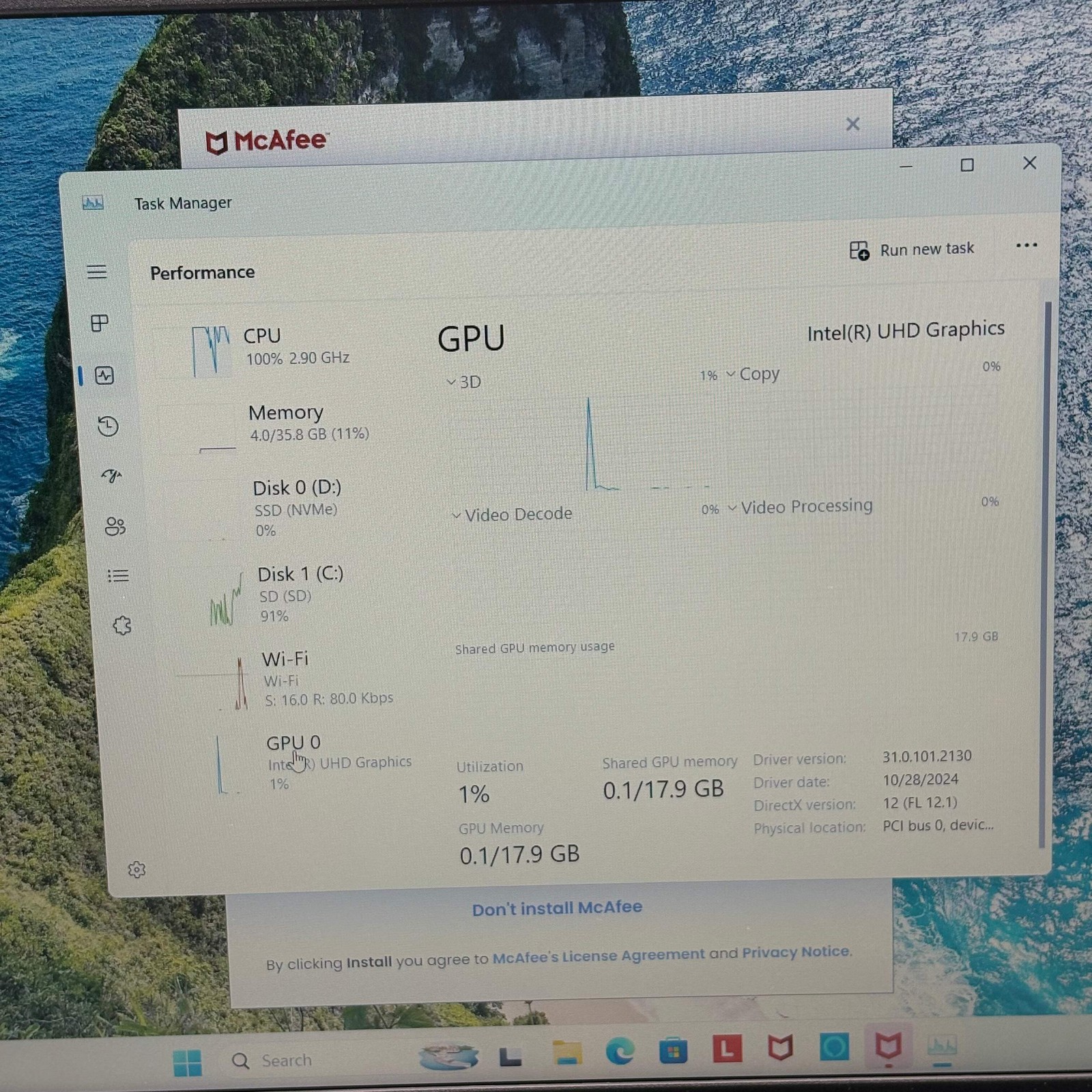 Lenovo IdeaPad 1 15IJL7 Intel Pentium Silver N6000 512GB 36GB Blue