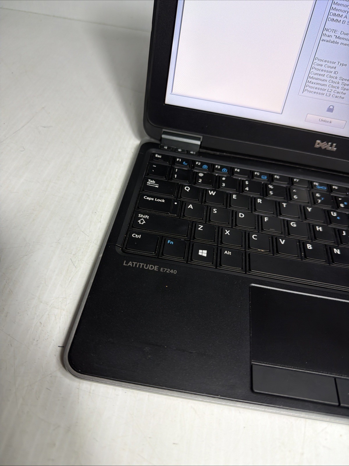 Dell Latitude E7240 12″ Laptop i5-4310u 8gb Ram No Drives Boots Bios Bios Passwo