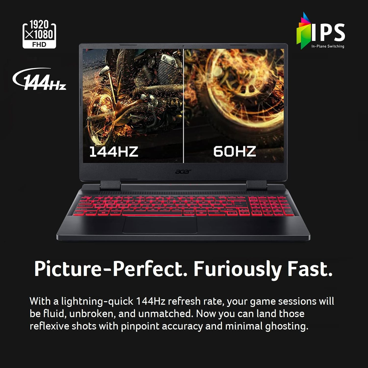 Nitro 5 AN515-58-57Y8 Gaming Laptop | Intel Core I5-12500H | NVIDIA Geforce RTX