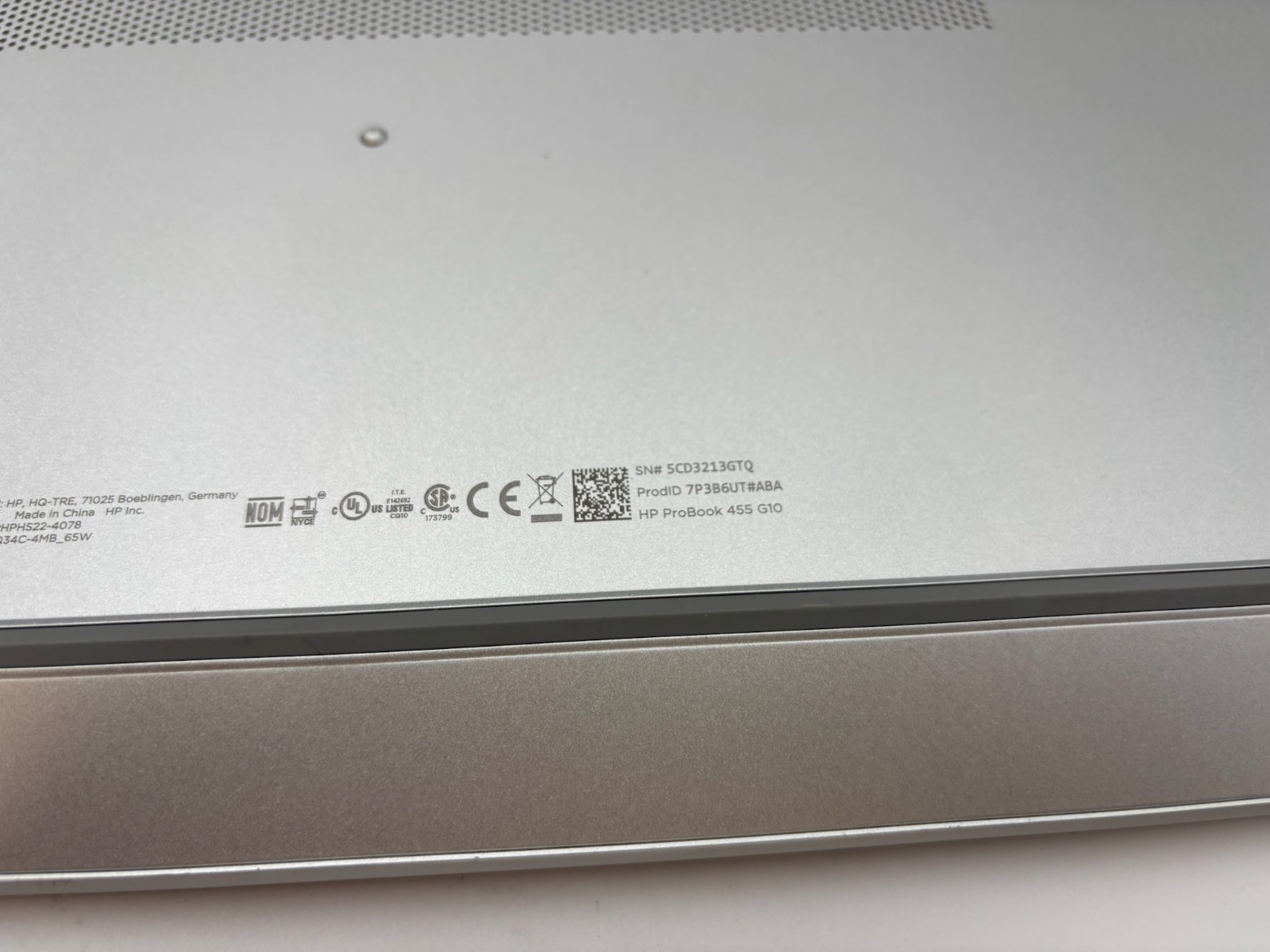 HP ProBook 455 G10 15.6″ 256 GB SSD 8 GB RAM Ryzen 5 7530U Windows 11 Pro