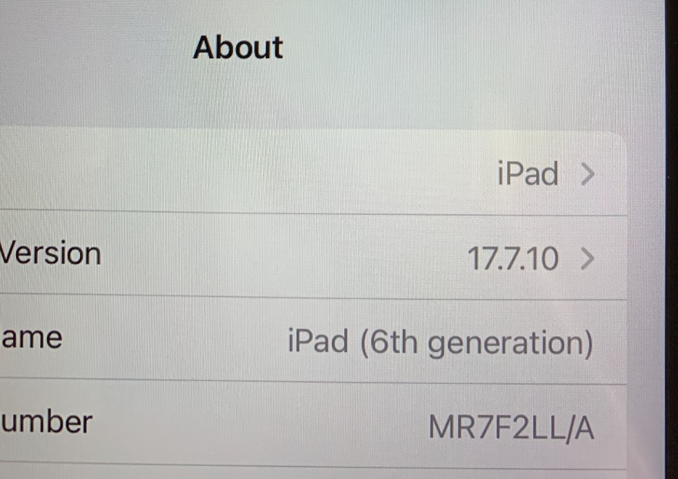 Apple iPad 6 Space Gray 32GB Wi-Fi Only iOS 17.7.10 #55426