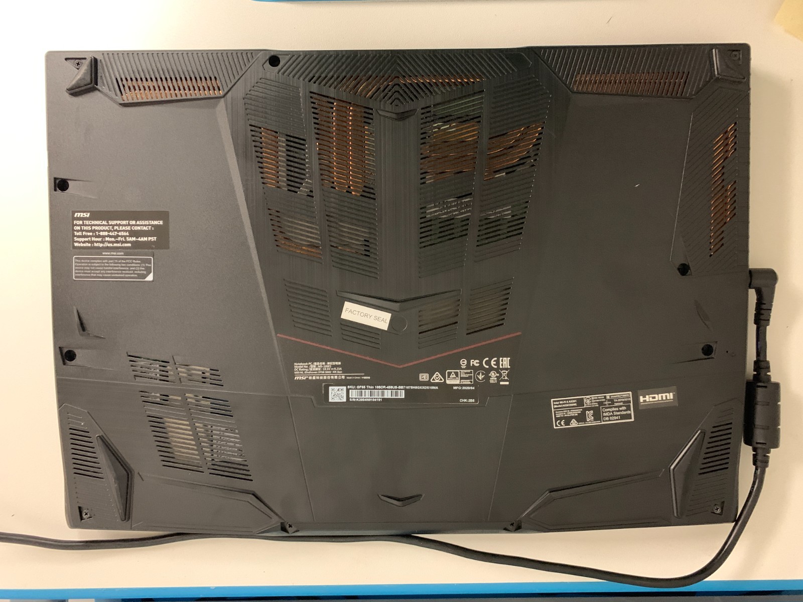 MSI GF65 Thin 9SD-837 Gaming Laptop i7-9750H 8GB 512GB SSD GTX 1660Ti