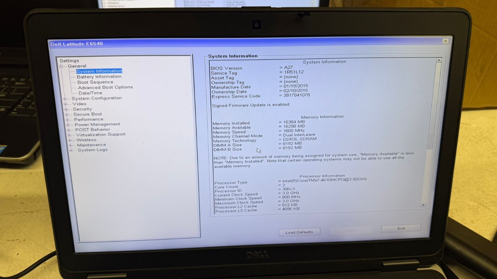 Lot Of 6 Dell Latitude E6540 Intel Core i7 4th Gen 8GB 128GB SSD Boots to BIOS