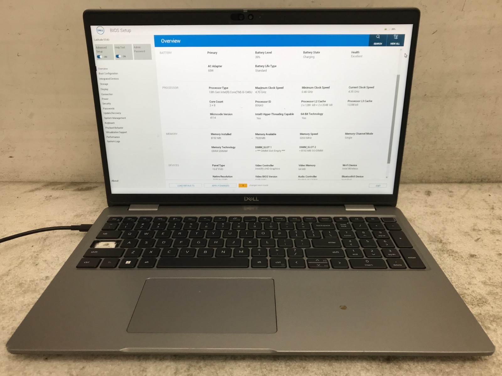 Dell Latitude 5540 / Intel Core i5-1345U 4.35GHz / 8GB RAM / No SSD