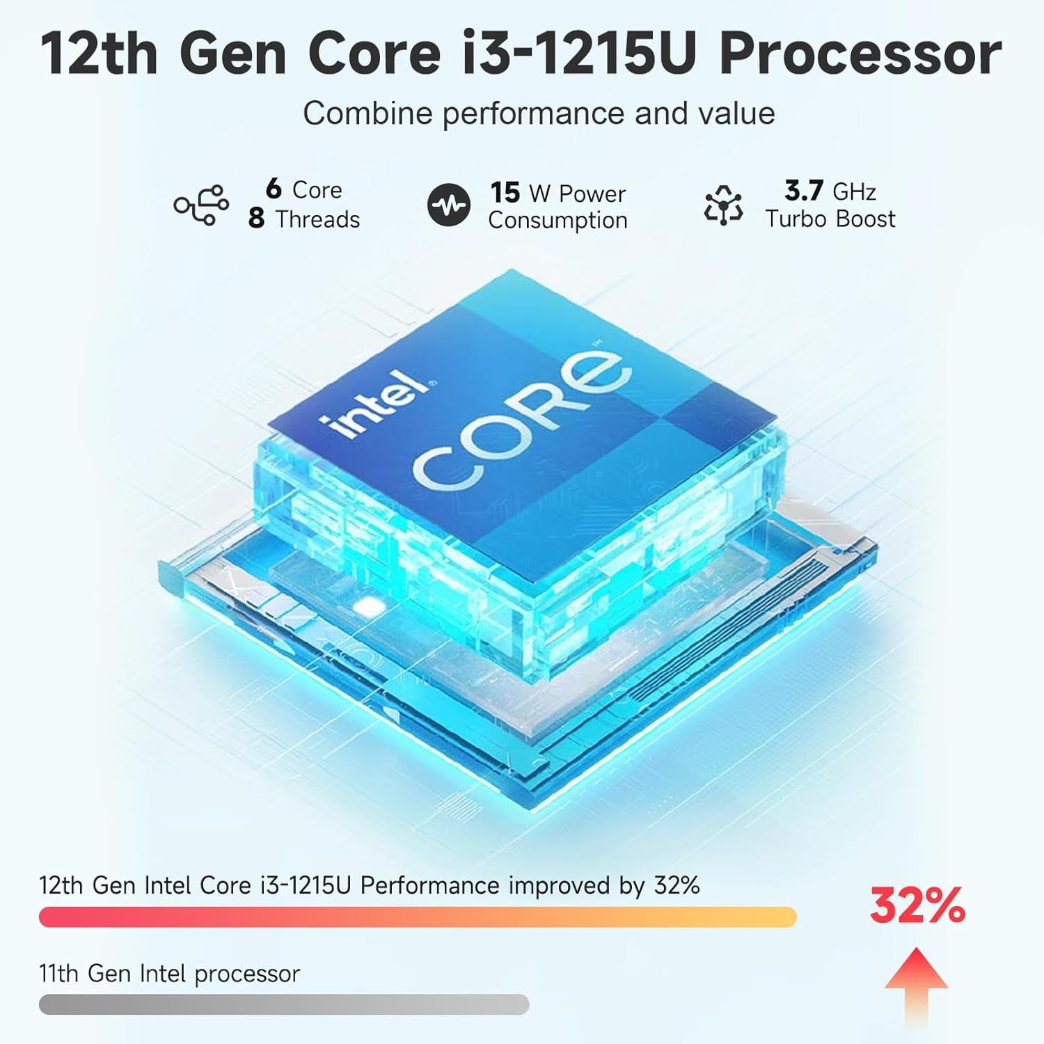 NIMO 15.6″ FHD IPS Laptop Core i3-1215U 8GB RAM 256GB SSD Backlit Keyboard
