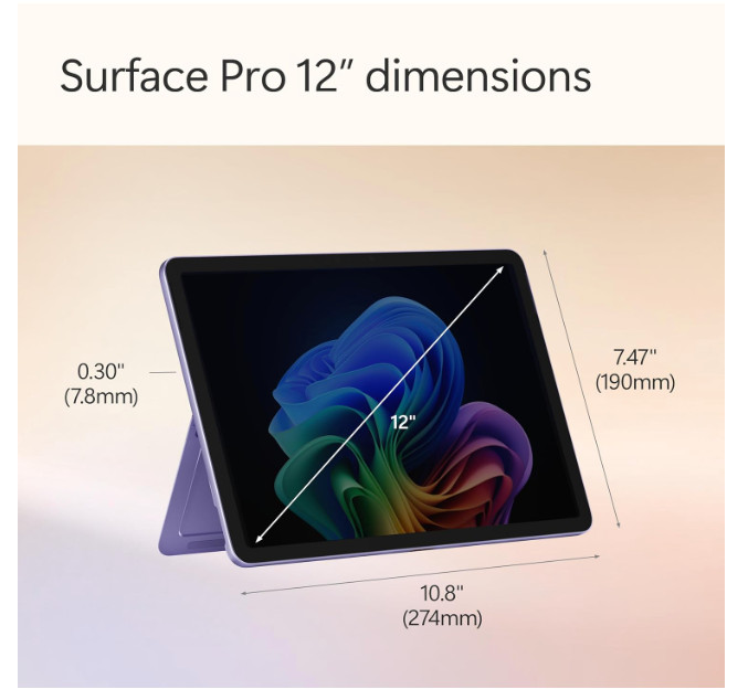 Microsoft Surface Pro 12” 2025 Snapdragon X Plus 16GB RAM 512GB SSD Violet