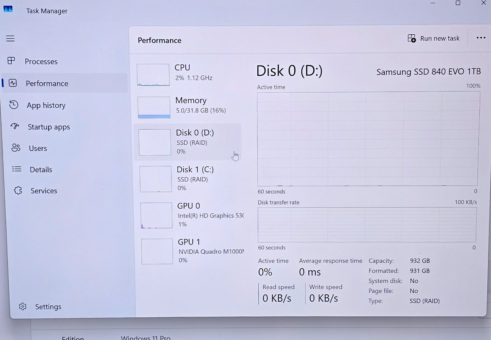 Dell Precision 5510 15.6″ 4K Touch i7-6700HQ 32GB RAM 1.25TB SSD Bklit W11 Pro