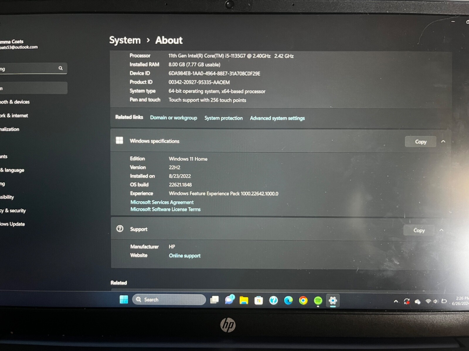 HP Pavilion 15.6” (512GB SSD Intel Core i7-1255U 1.7GHz 16GB RAM) Laptop – Blue