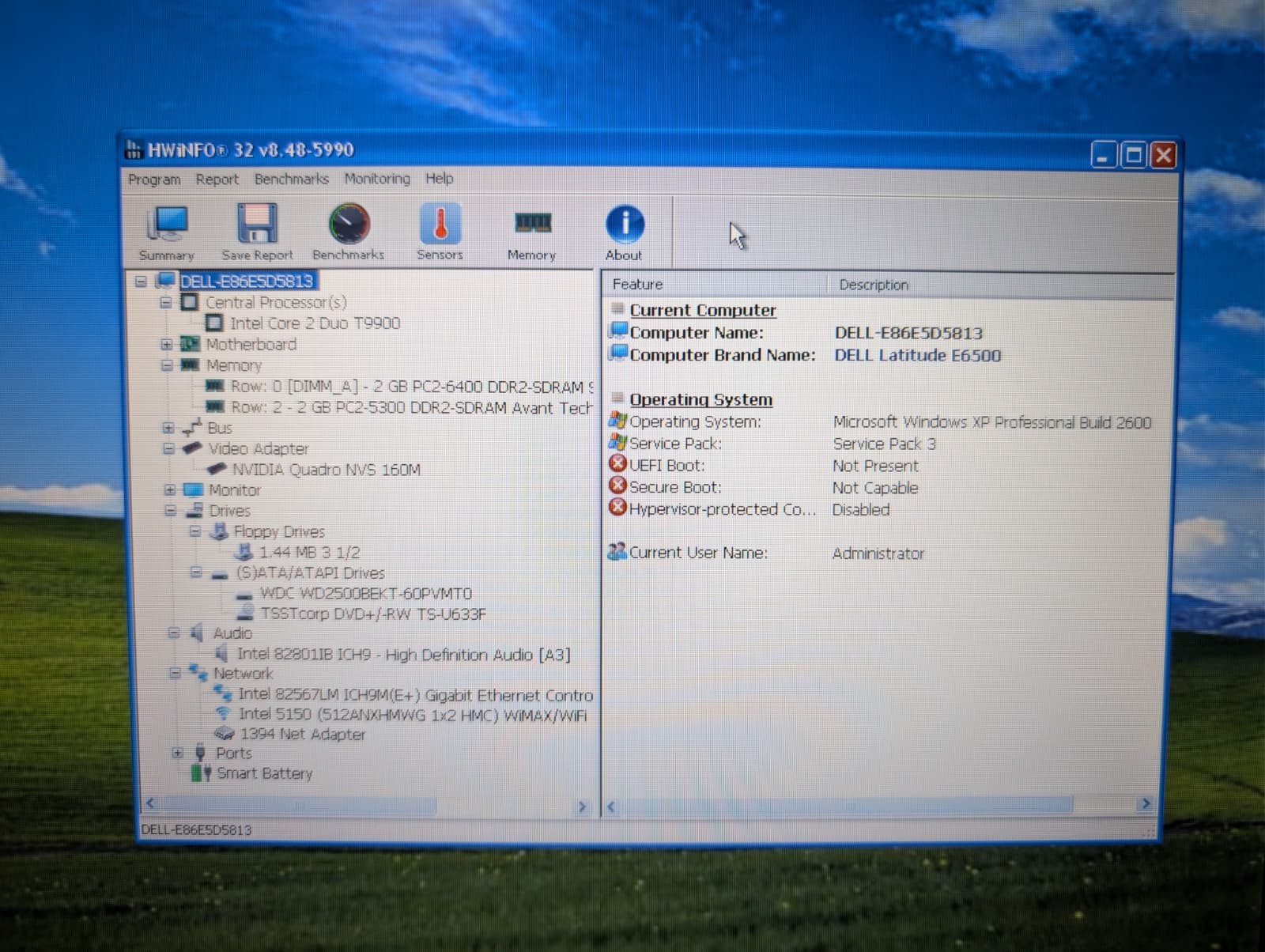 Dell Latitude E6500 | C2D T9900 4GB RAM 250GB HDD | Backlit NVIDIA Win XP 32-Bit