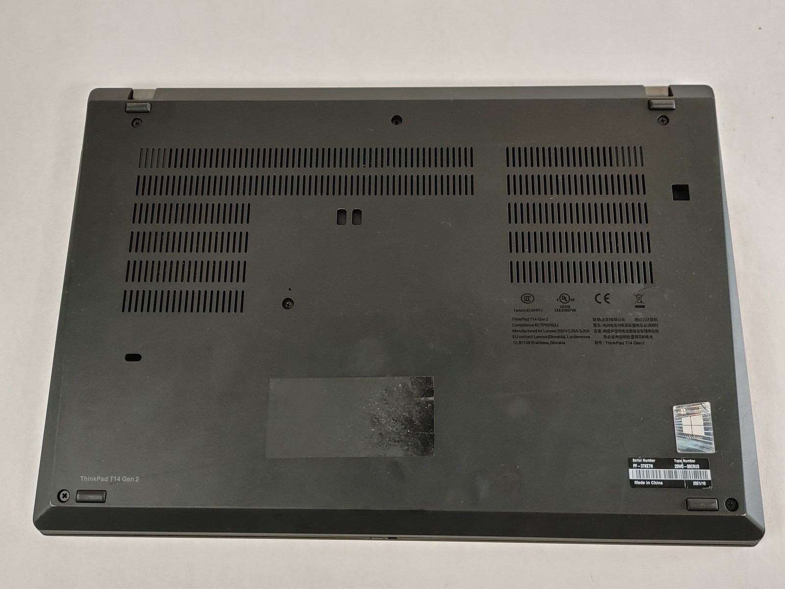Lenovo ThinkPad T14 Gen 2 Core i7-1165G7 2.80 GHz 32 GB DDR4 512 GB NVMe Windows