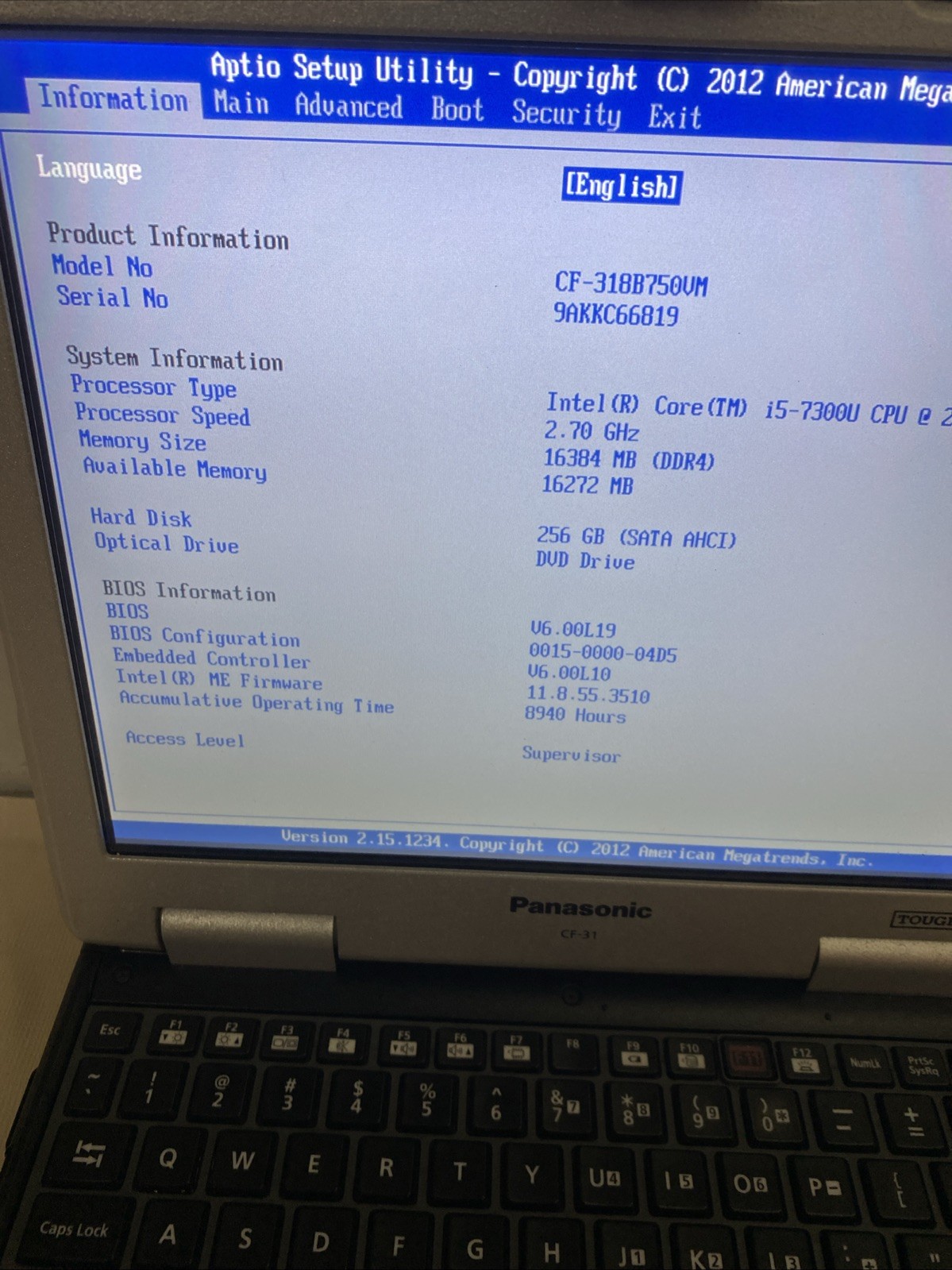 Panasonic Toughbook CF-31 MK6 i5 16G 256G LTE GPS DVD Ham Radio Laptop +Charger