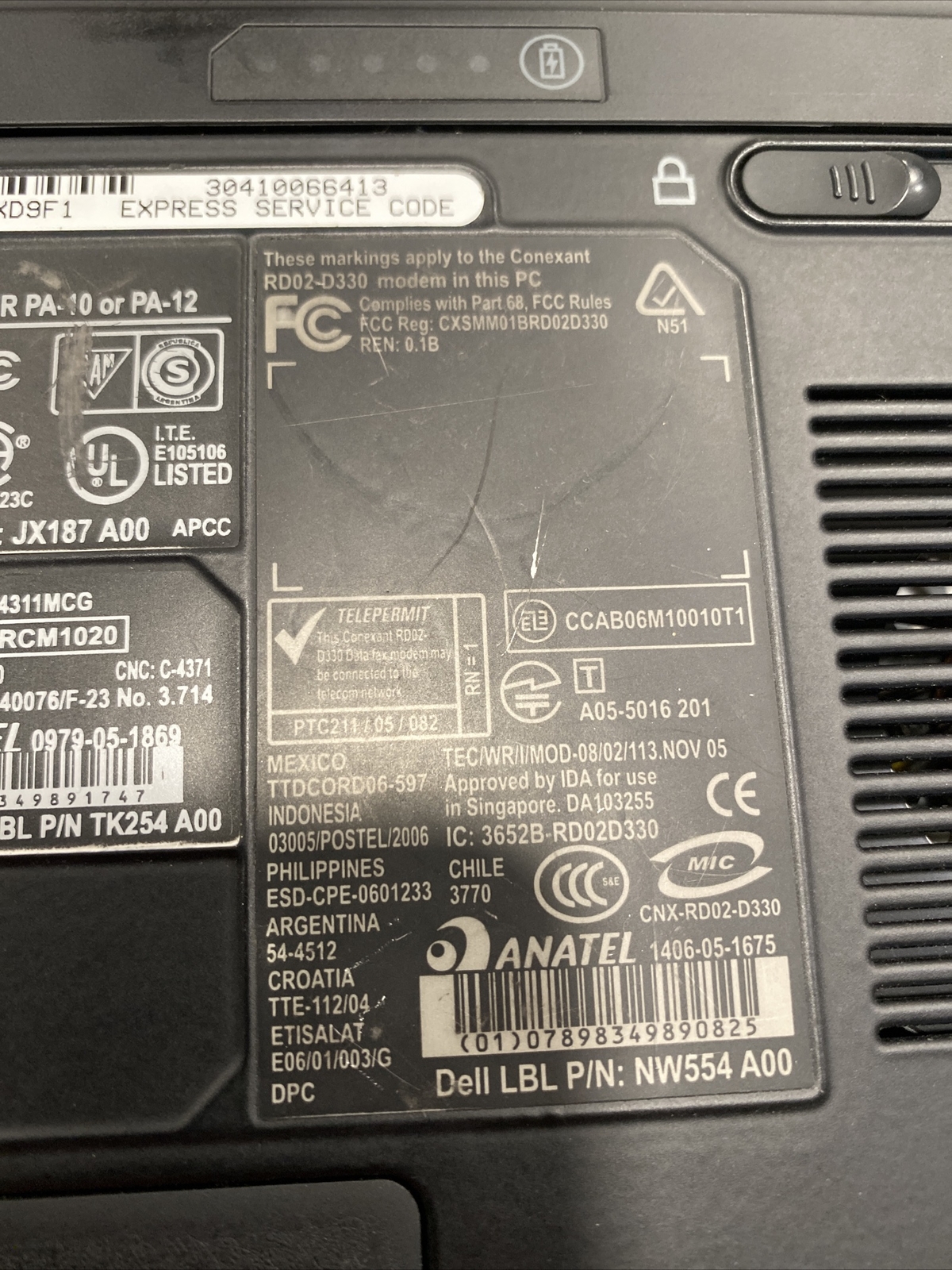 Dell Inspiron 1520 Intel Core 2 D 1.46G 1GB Notebook No Charger READ!!