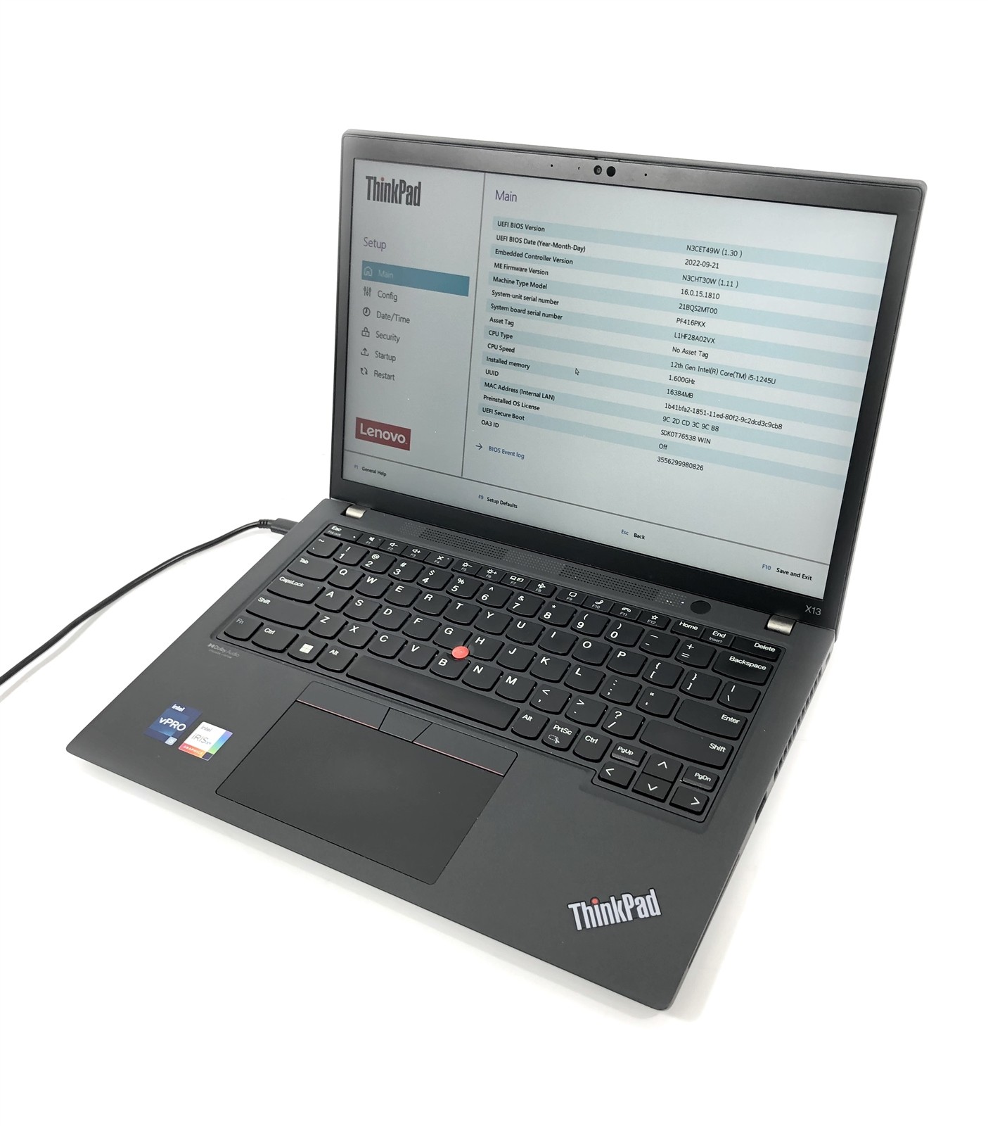 Lenovo ThinkPad X13 Gen 3 Laptop i5-1245U 1.6GHz 256GB SSD 16GB RAM – Win 11 Pro