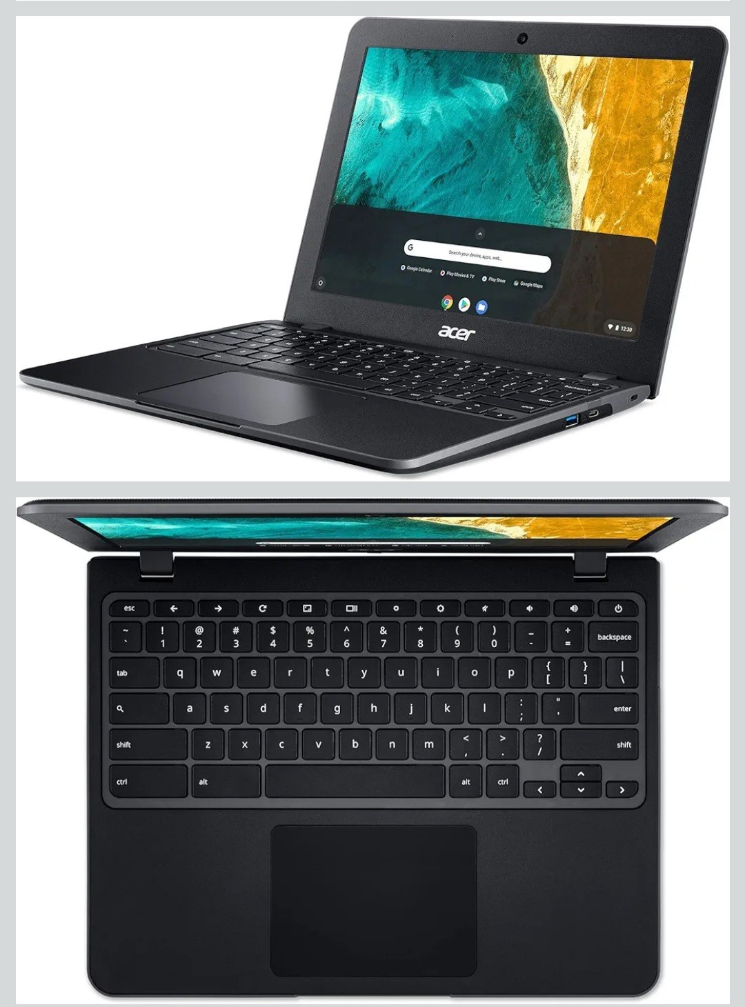 Acer Chromebook 512 12″ 32GB eMMC, Intel Celeron N4020, 1.1GHz, 4GB RAM Laptop