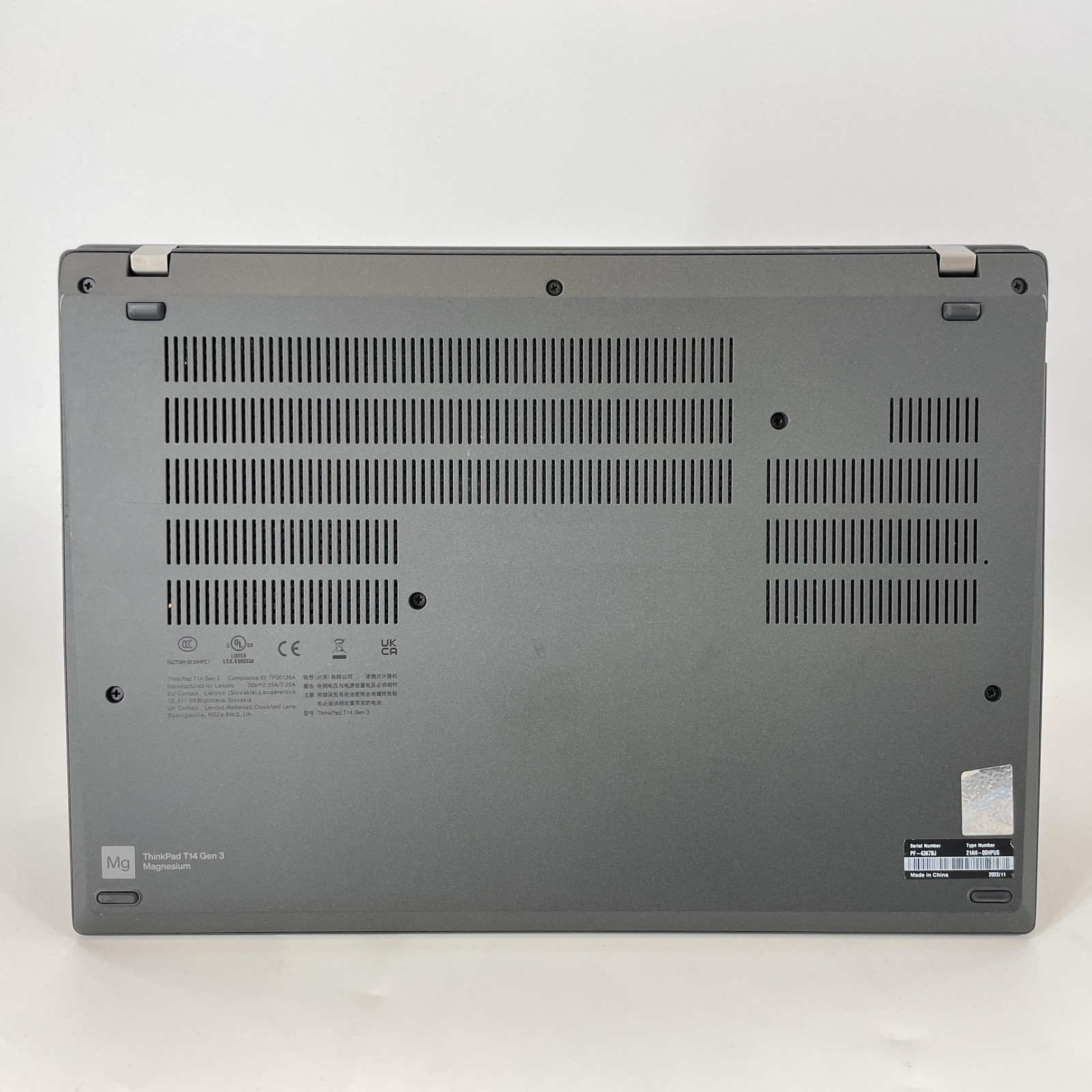 Lenovo ThinkPad T14 Gen 3 Black FHD+ 1.7 GHz i7-1255U 16GB 512GB SSD Good
