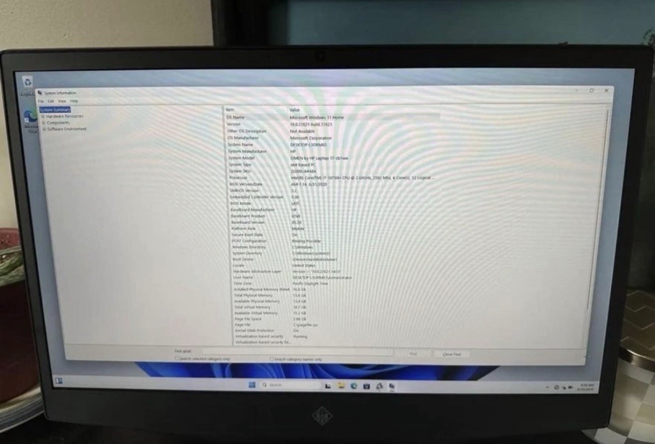 HP Omen 15 I7-10750H, RTX 2060 6GB, 12gb Ram, 1Tb SSD , 256 GB M.2