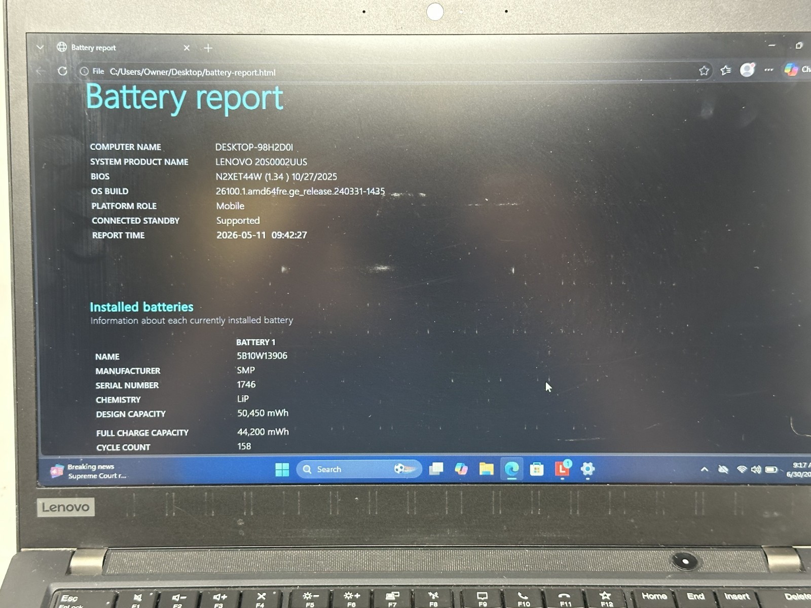 Lenovo ThinkPad T14 Intel I5-10210U @ 1.7GHz 256GB SSD 8GB RAM WIN 11 PRO