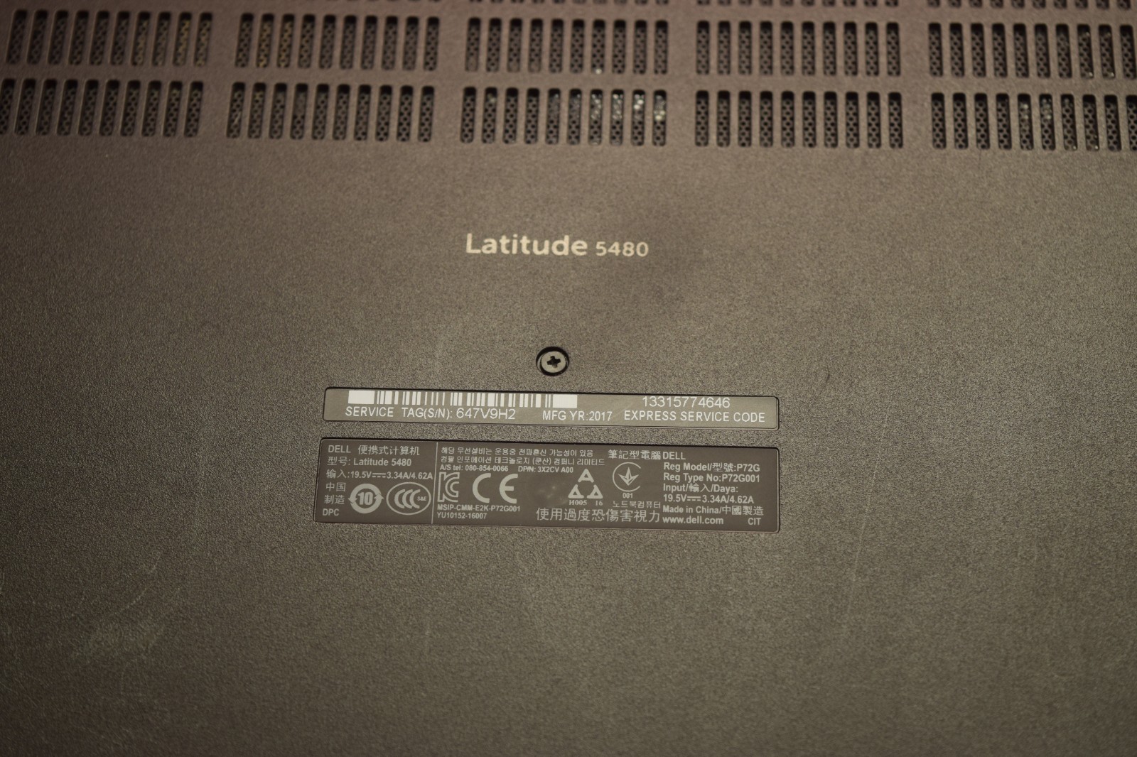 BROKEN KEYBOARD Dell Latitude 5480 14 Laptop Intel Core i5-7440HQ 2.80GHz