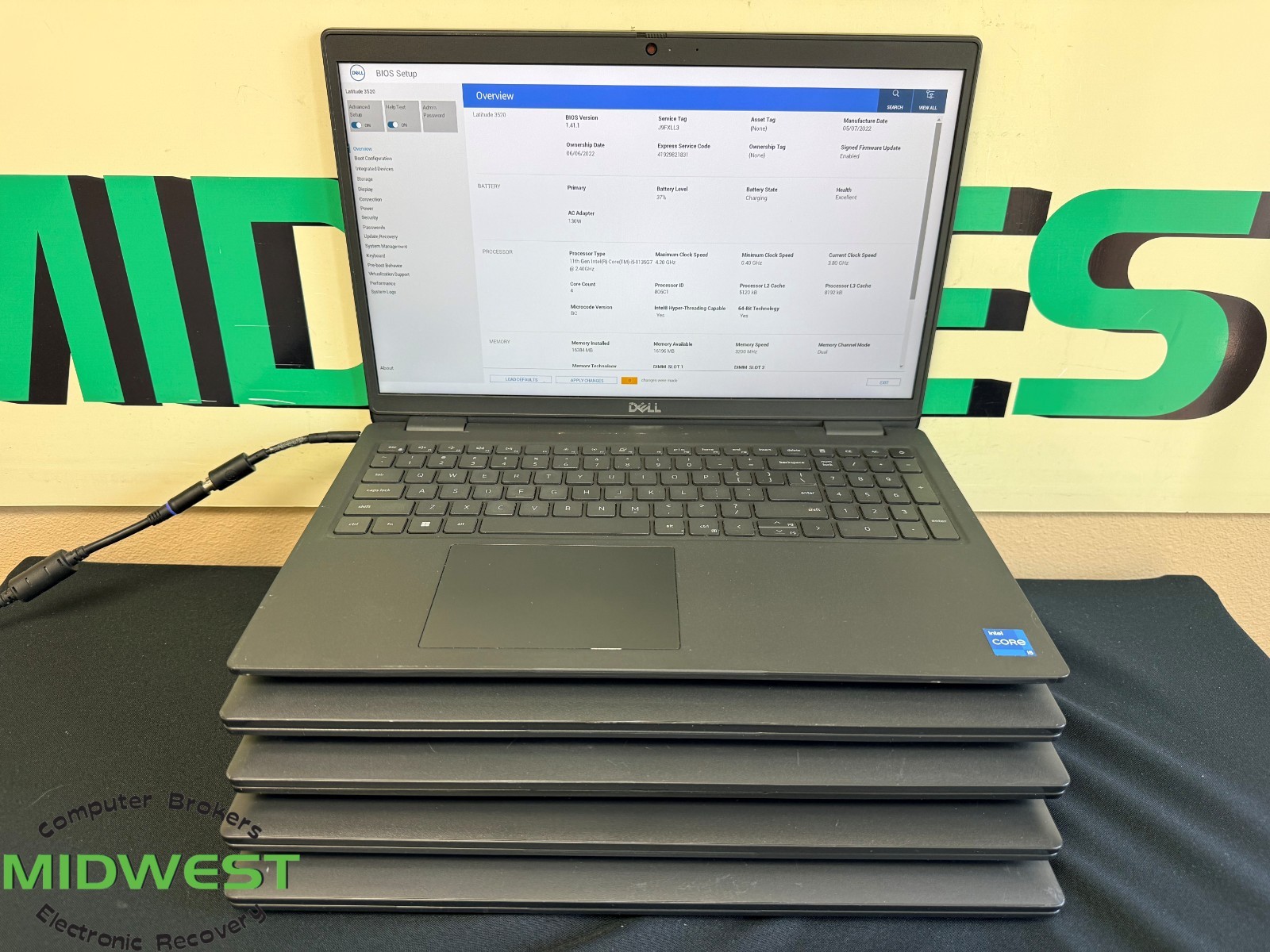 (Lot of 5) Dell Latitude 3520 i5-1135G7 4.2GHz 16GB 256GB SSD (Parts – See Desc)