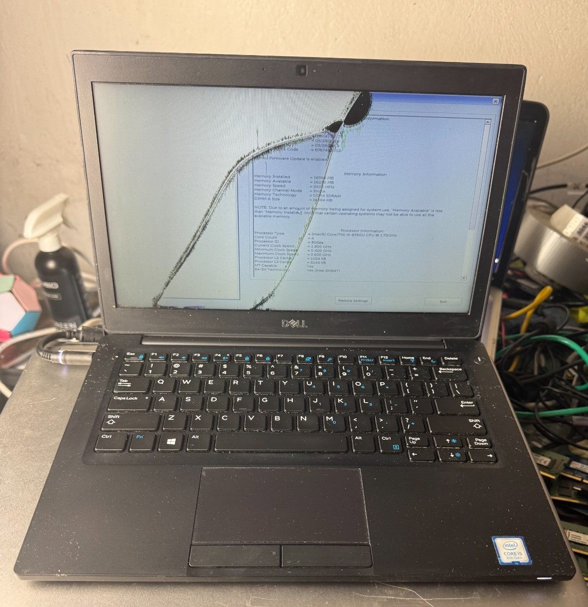 Dell Latitude 7290 Core i5-8350U Laptop for Parts/Repair #5037
