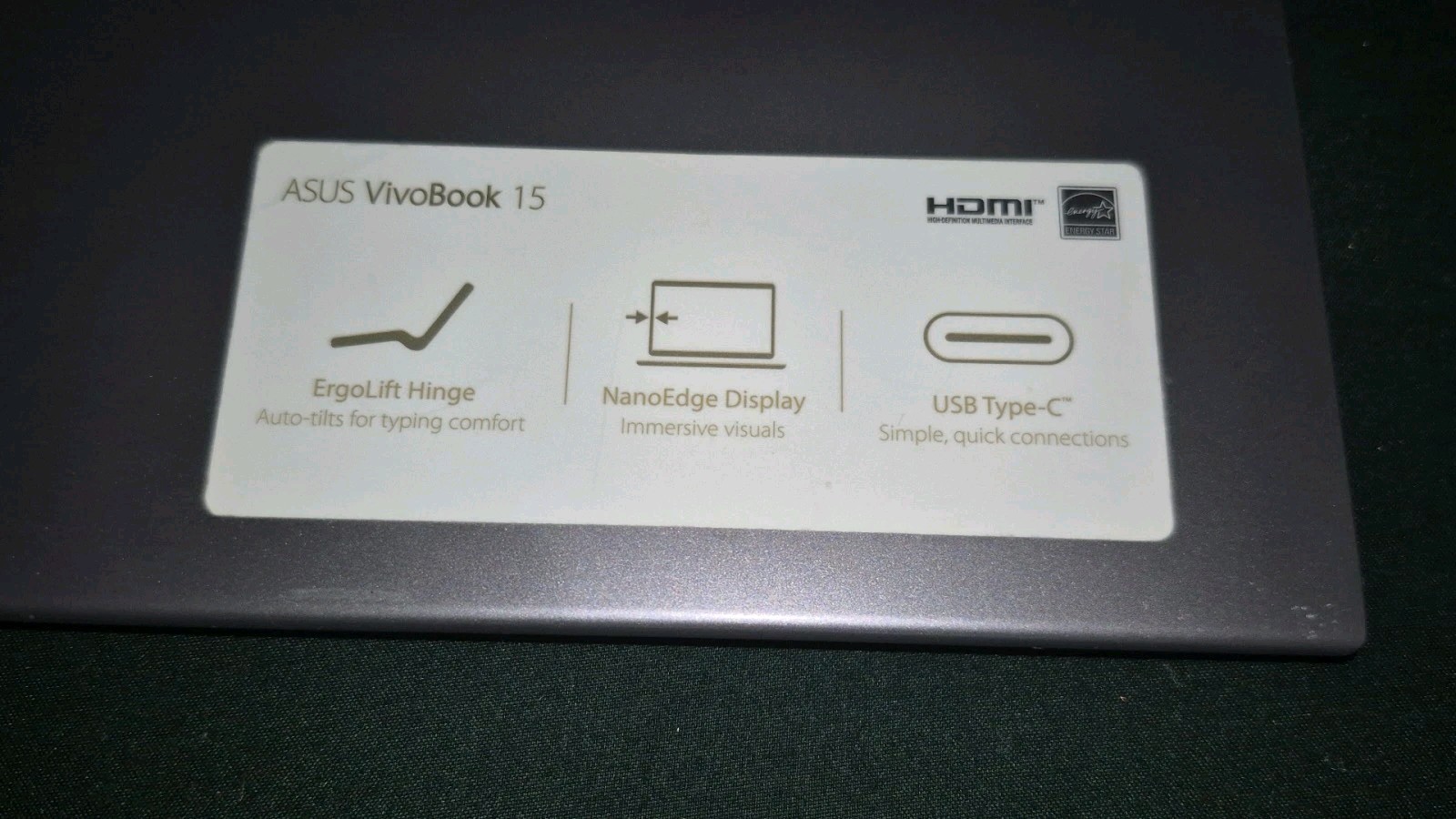 ASUS VivoBook 15 Slim Laptop Model: F512DA