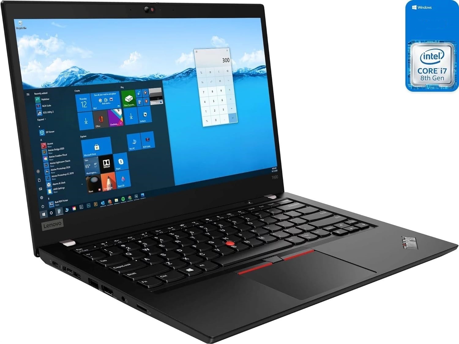 LANDMARK SALE: 14″ Lenovo ThinkPad Laptop-i7 Quad Core, Backlit Keyboard, FHD