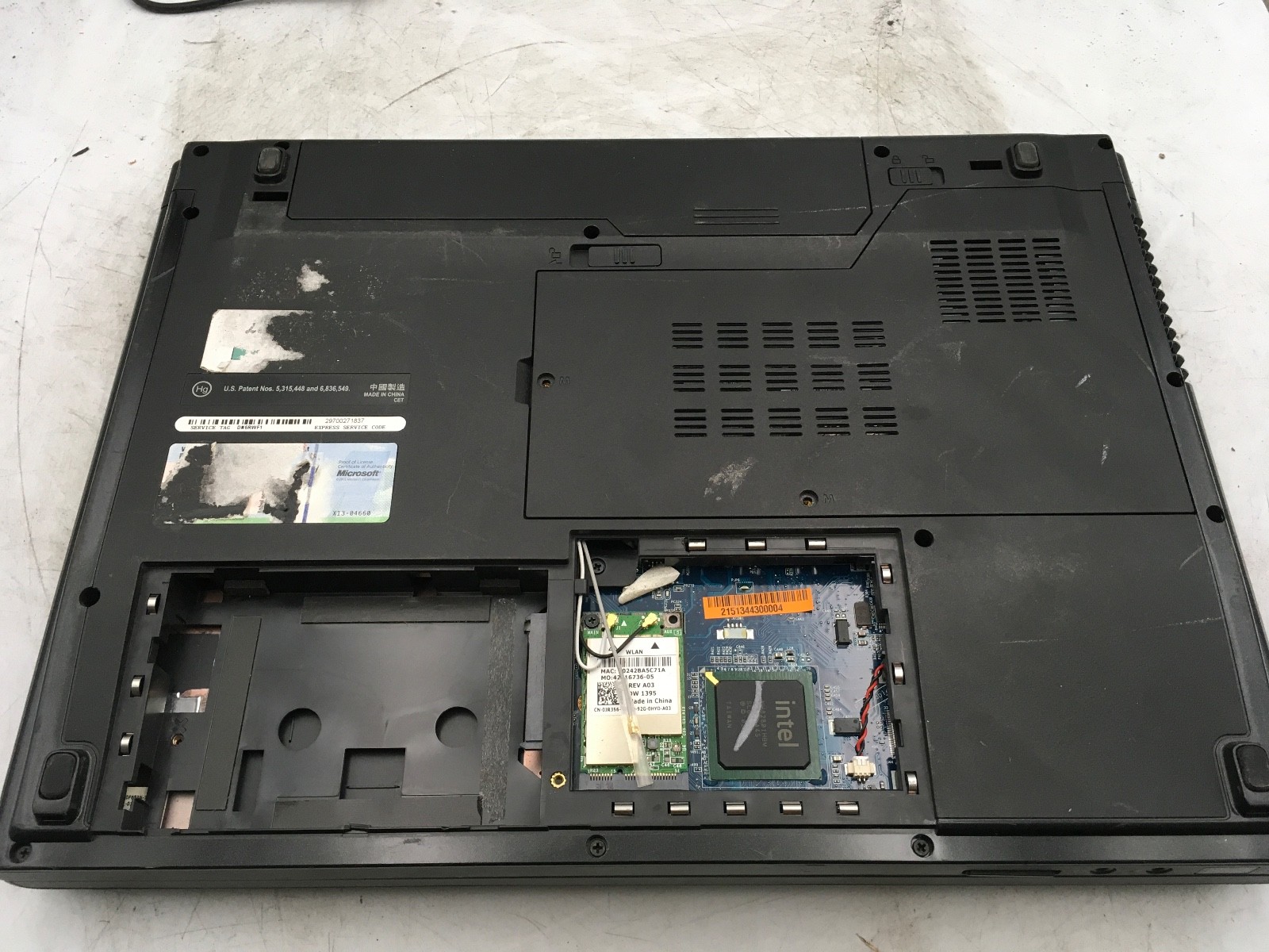 DELL VOSTRO 1510 – BOOTS TO BIOS – INTEL CORE 2 DUO – 4GB RAM – READ DESCRIP -BB