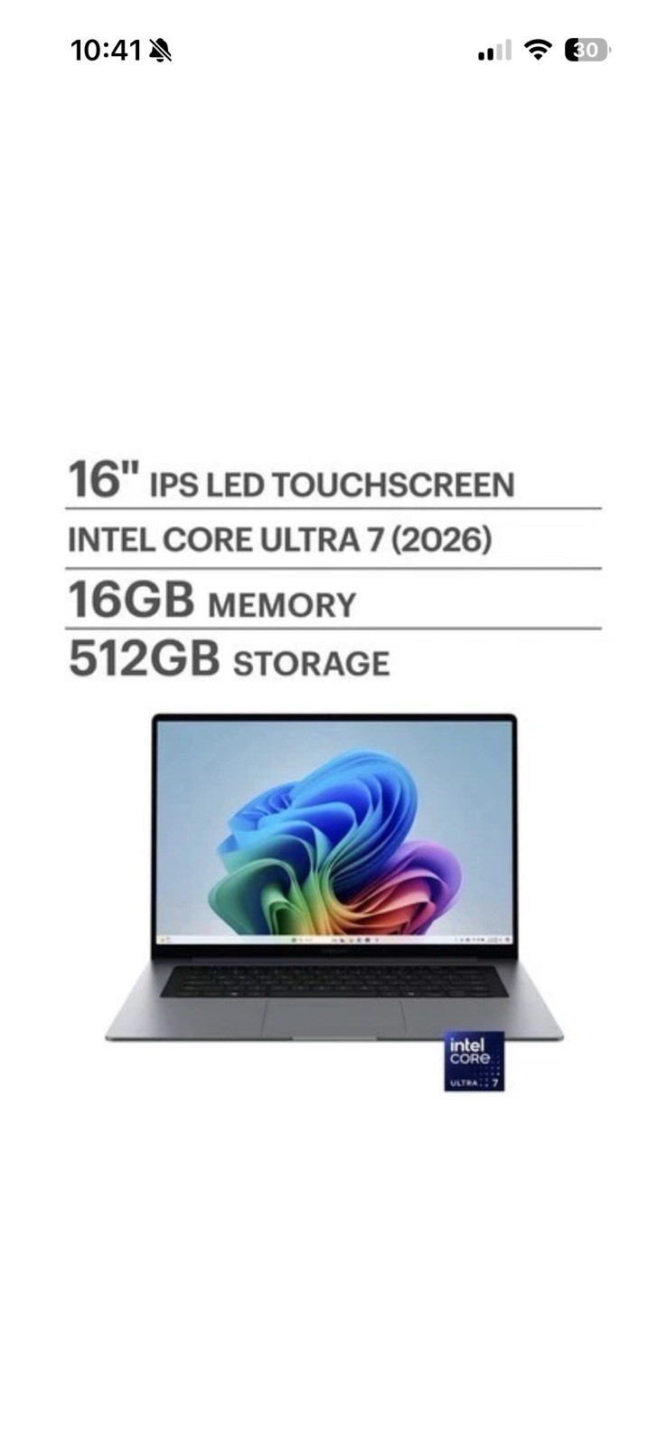 Samsung Galaxy Book 6 16″ Touch | 16 GB RAM | 512 GB SSD | Intel Core Ultra 7