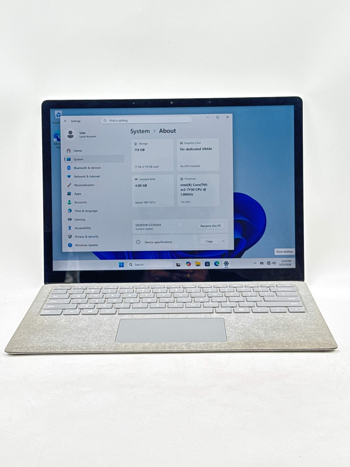 Microsoft Surface 1782 13.5″ Core m3-7Y30 1.61GHz 4GB RAM 128GB SSD Read!
