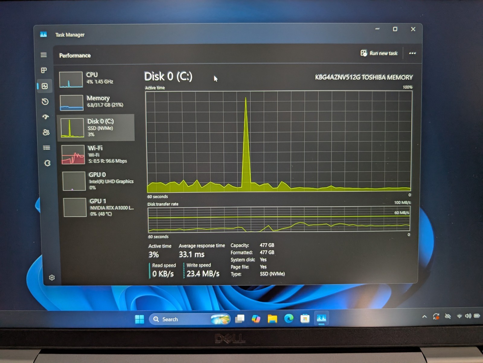 Dell Precision 3571 i9-12900H RTX A1000 32GB DDR5 RAM 512GB SSD Win11 Pro
