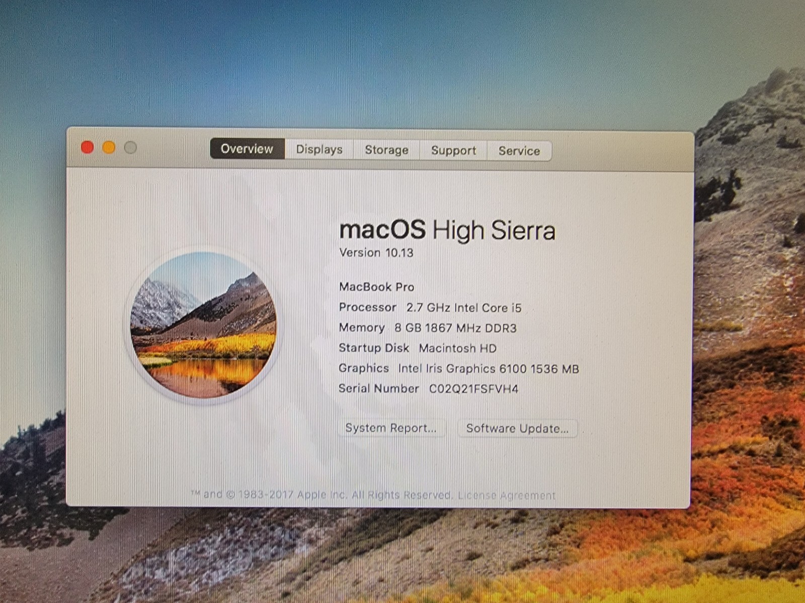 Apple MacBook Pro “Core i5″ 8GB 120GB 13” Early 2015 – A1502 – BROKEN SCREEN