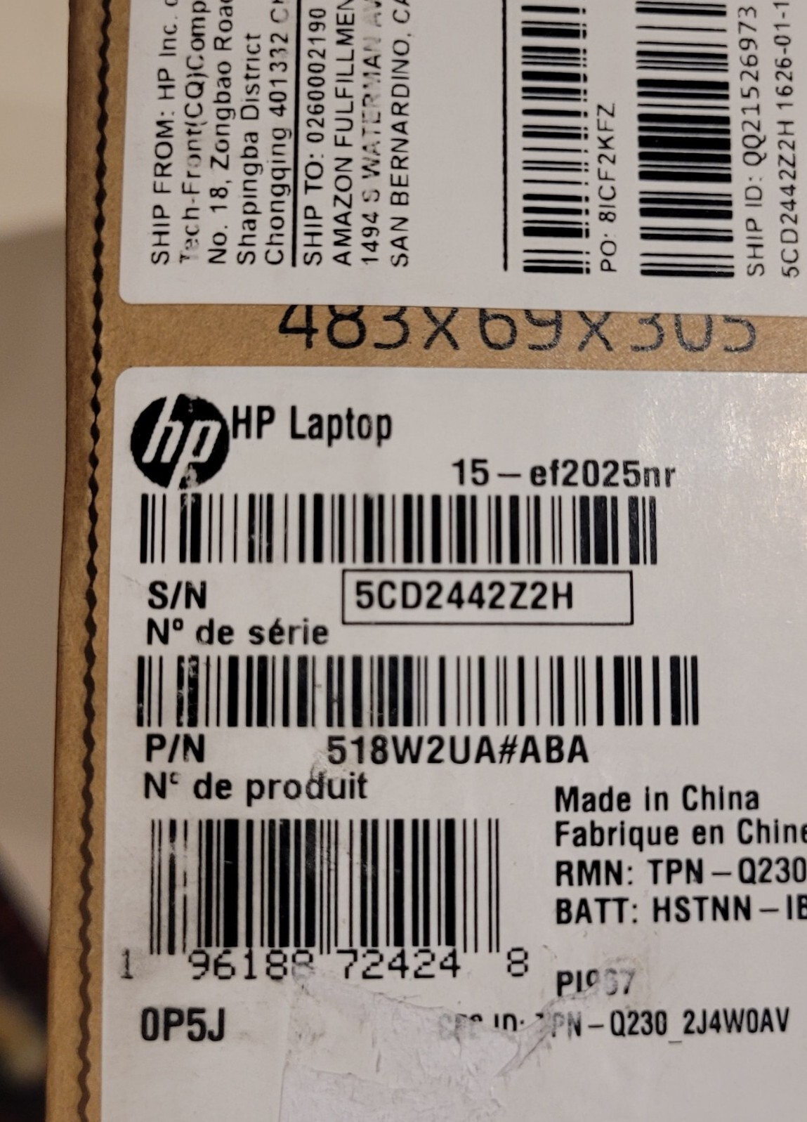 HP 15-EF2025 Ryzen 7 5700U 256GB SSD 8GB 15.6″ Natural Silver Free Shipping!!