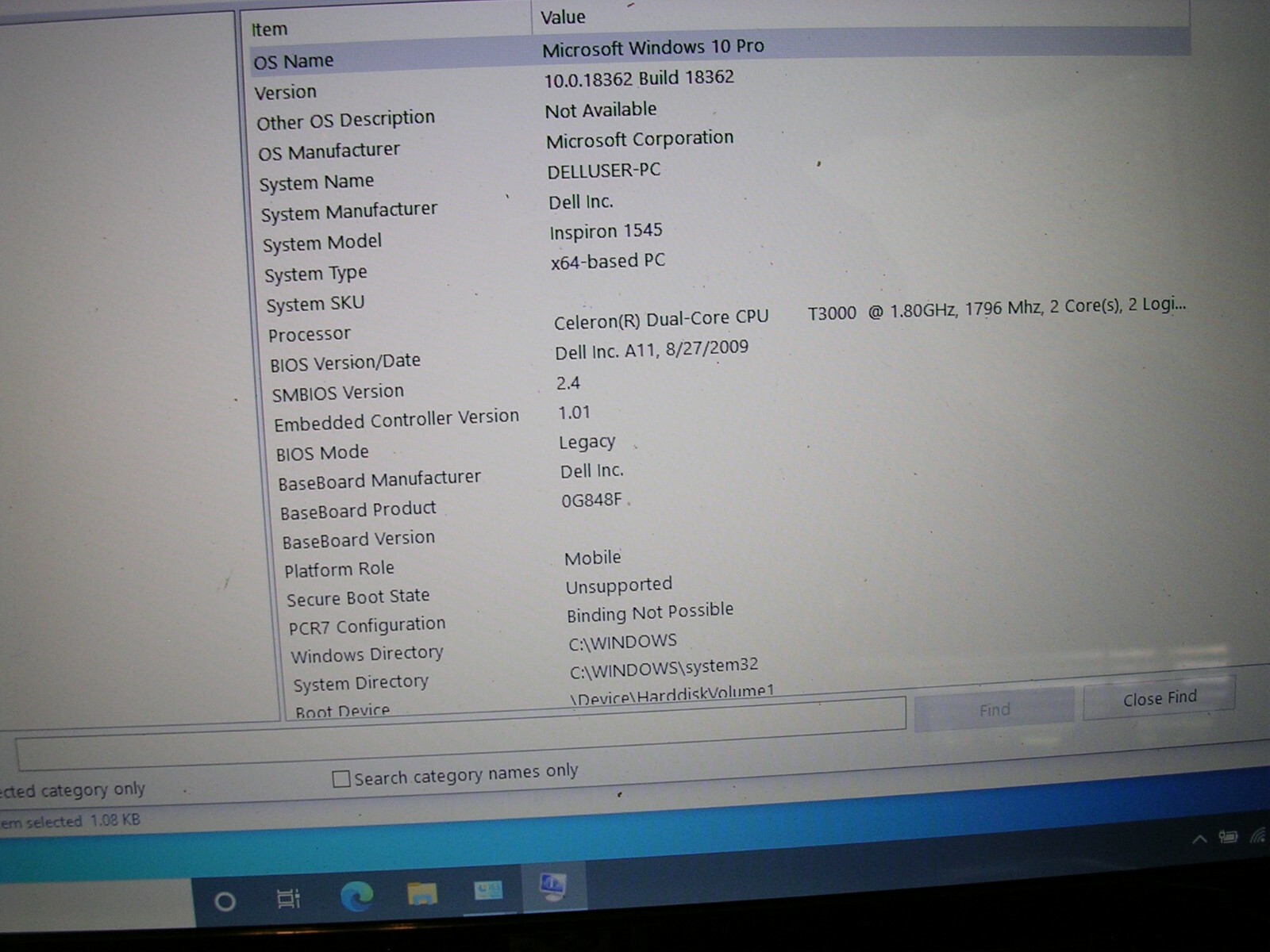 DELL INSPIRON 1545 WITH INTEL CELERON CPU ANGELS BASEBALL 1961 TOP