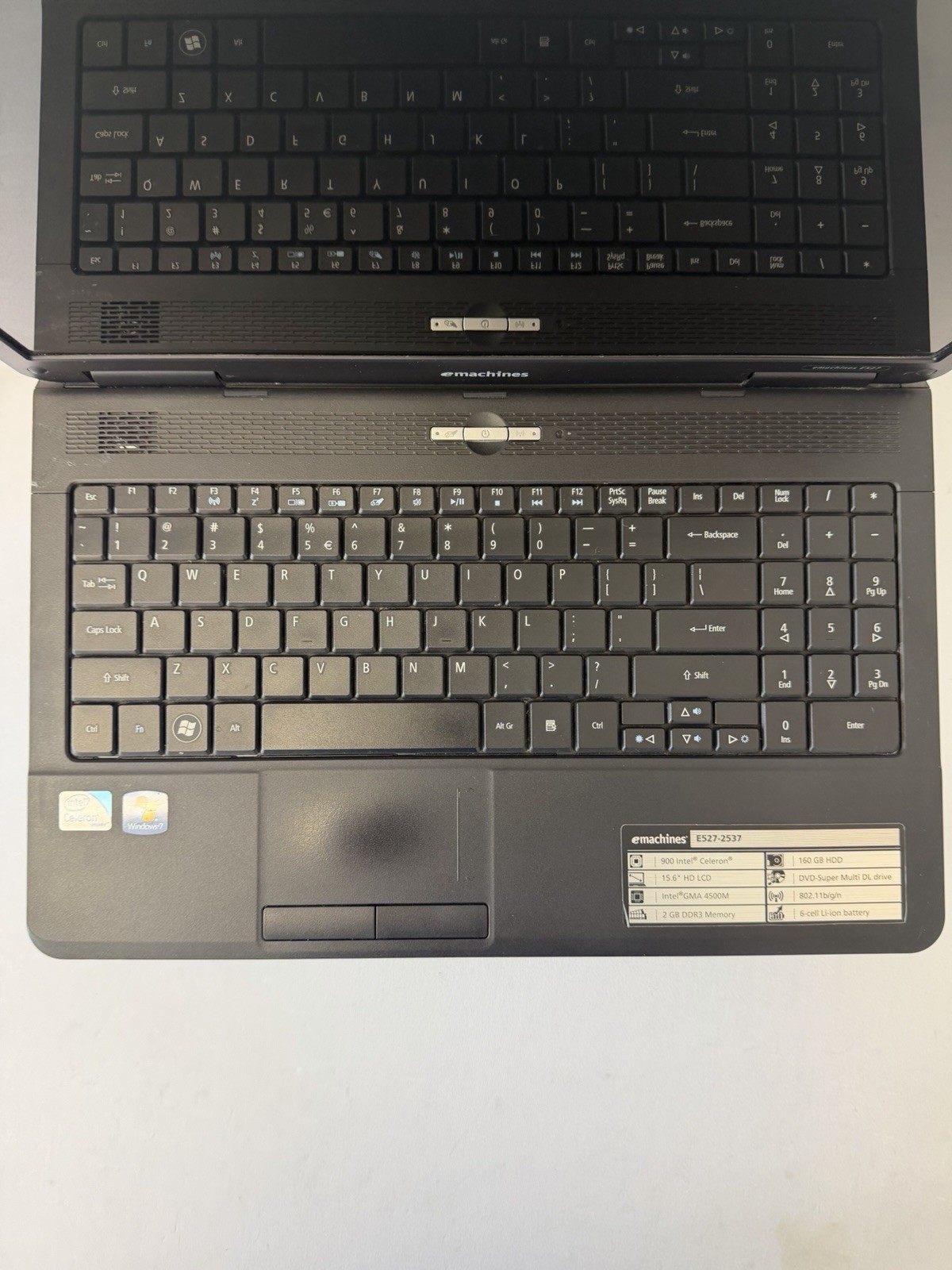 EMachines E527-2537 Laptop – Intel Celeron 900 – RAM 6 GB – Read Des