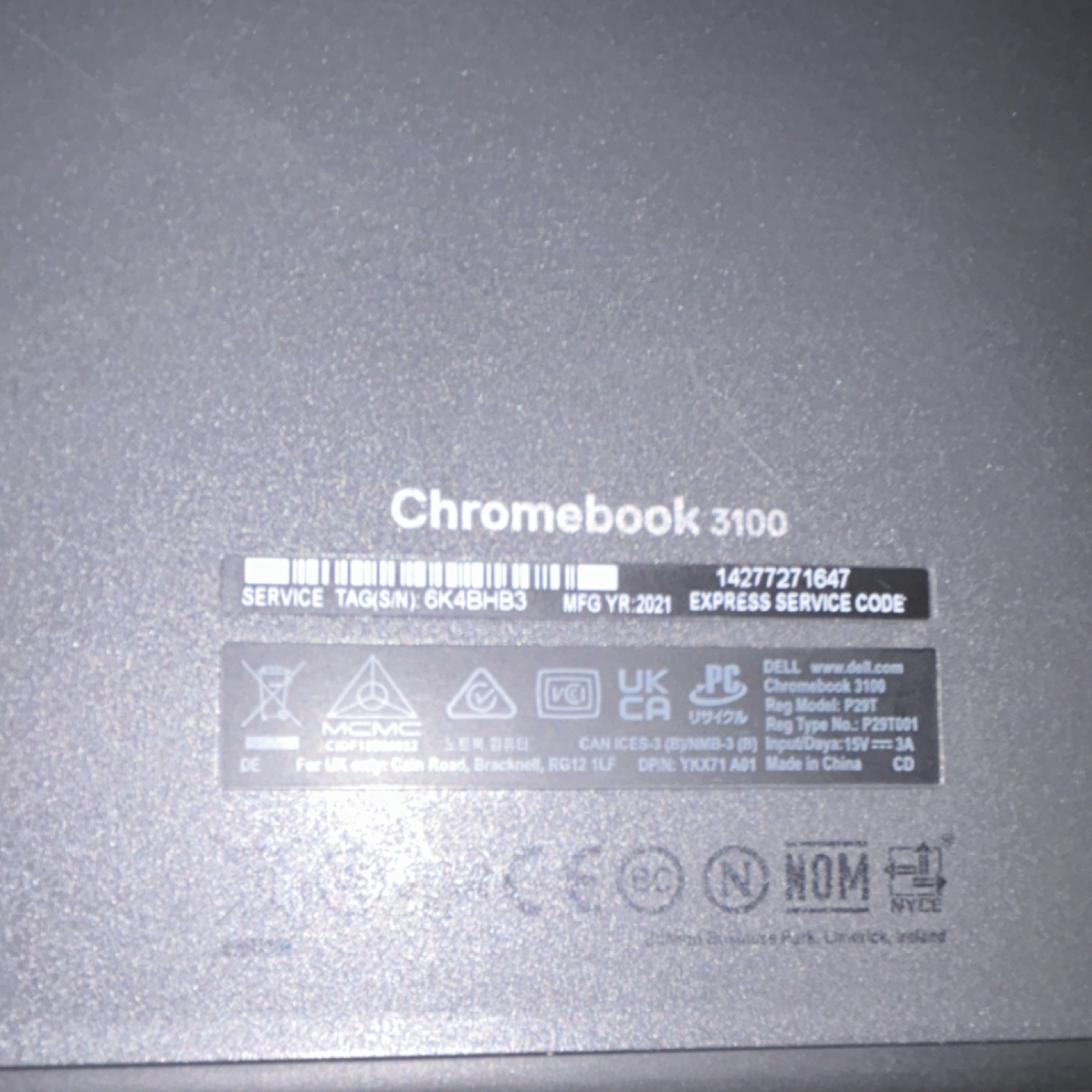 Dell Chromebook 3100 11.6″ Intel Celeron Chrome OS 2021 Wi-Fi Webcam