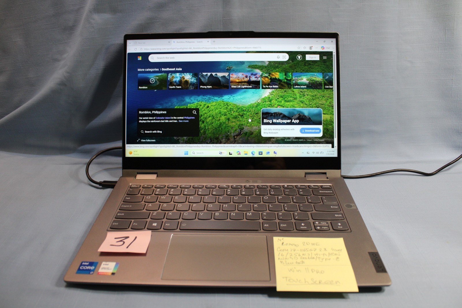 Lenovo ThinkBook 14s Core i7-1165G7 2.8GHz 16GB RAM 256GB SSD TOUCHSCREEN