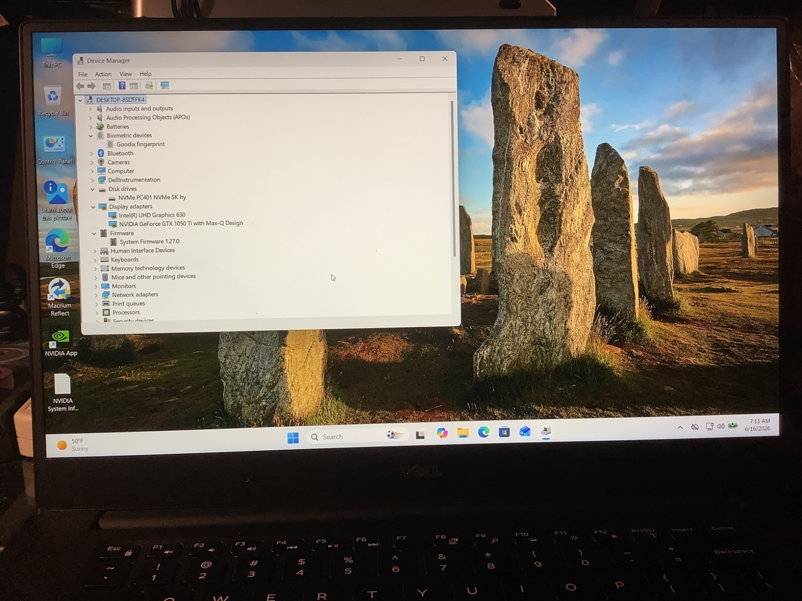 Dell XPS 9570, Gaming-GTX1050Ti, i7-8750H, 16GB – 512GB Windows 11 Home #5ZJY6S2