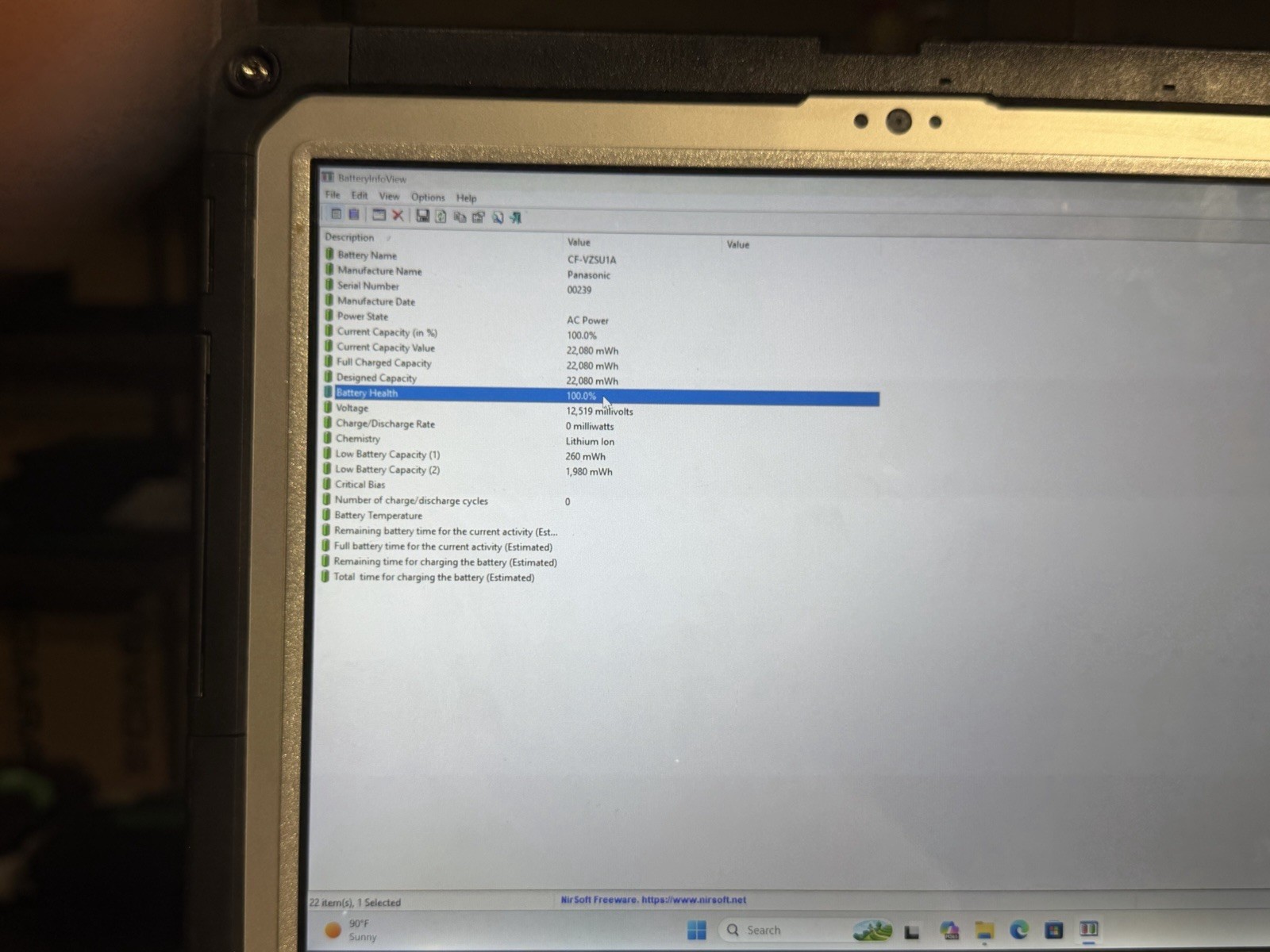 Panasonic ToughBook CF-33 i5-6300U 8GB Ram 256 SSD Win11 Pro. Touchscreen