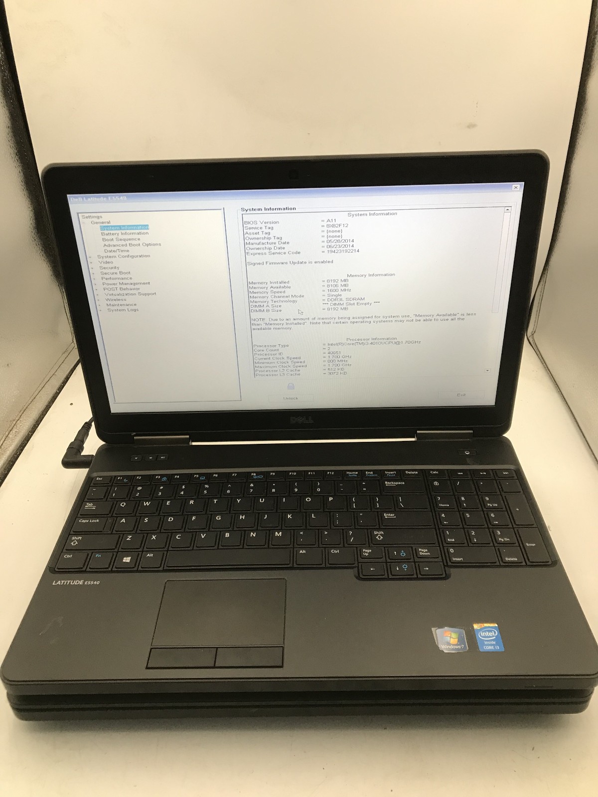 DELL LATITUDE E5540 – LOT OF 2 – BOOTS TO BIOS – INTEL I3 & I5 – NO RAM -READ-BB