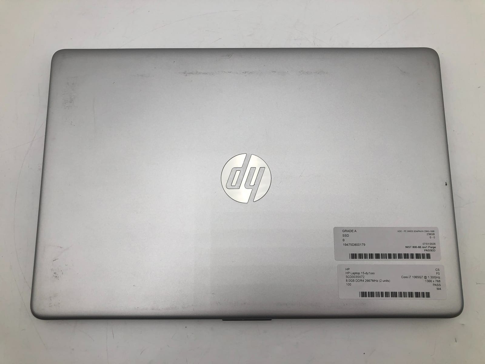 HP | HP Laptop 15-dy1xxx | i7-1065G7 | 8GB | 256GB NVMe | Win 11 | 100% Battery