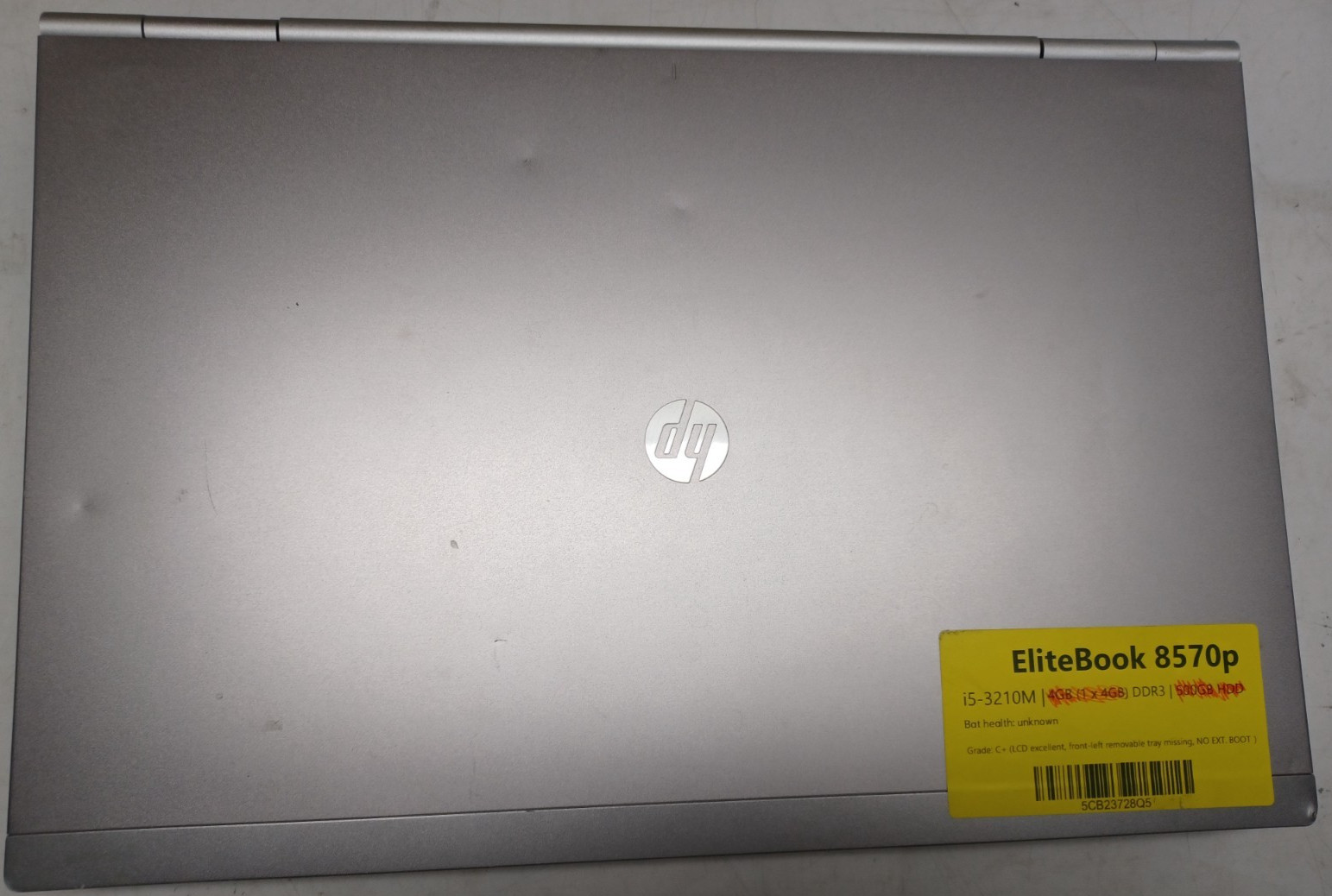 HP EliteBook 8570p | Intel i5-3210M 2.5GHz | NO HDD NO RAM | For Parts / Repair
