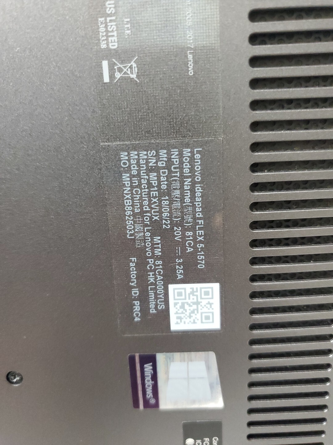 Lenovo Flex 5 14″ Intel Core i7-8550u 8GB 256GB UHD Graphics 620 GeForce MX130