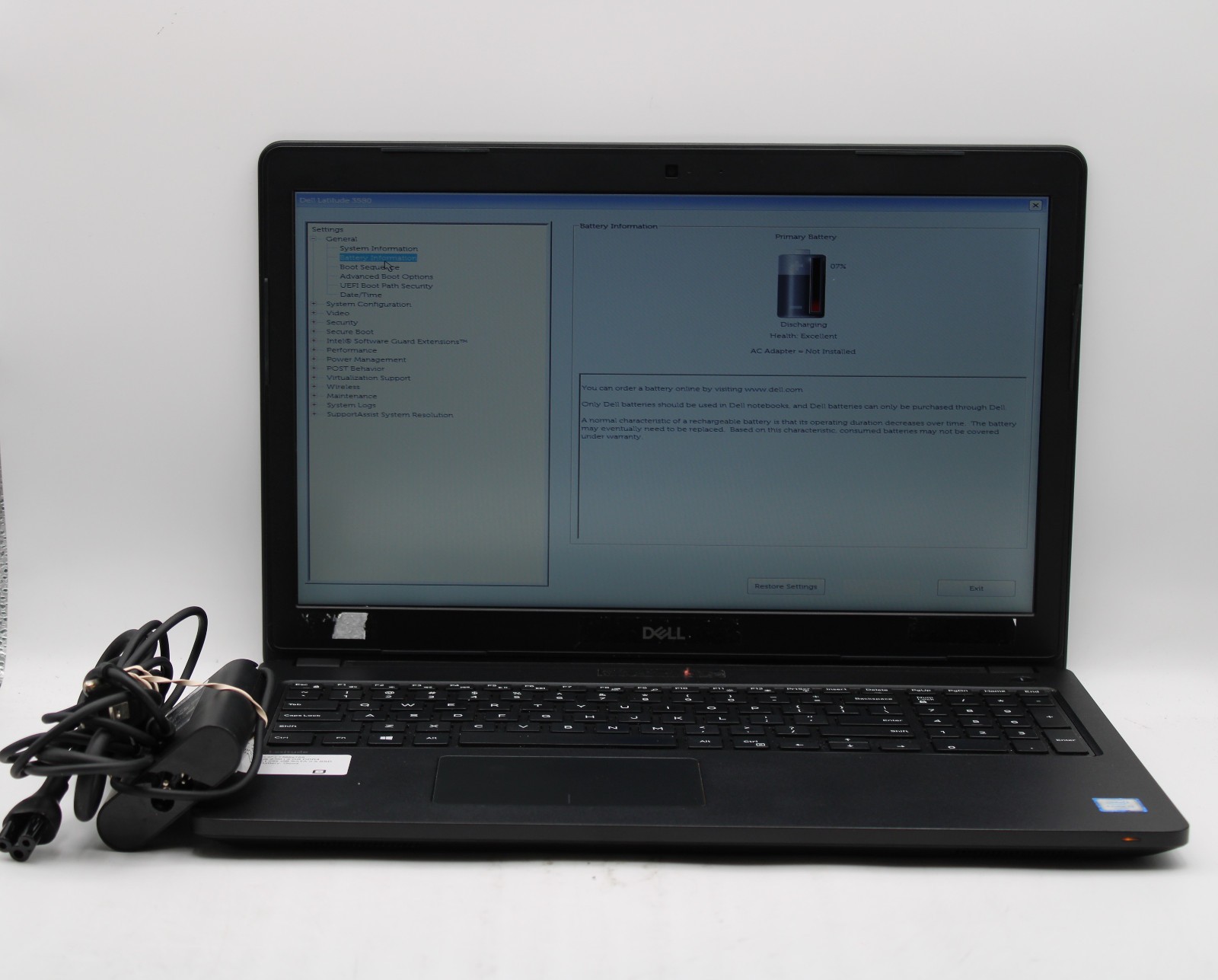 Dell Latitude 3580 _ i3-6006U _ 4GB RAM _ 256GB SSD _ No OS