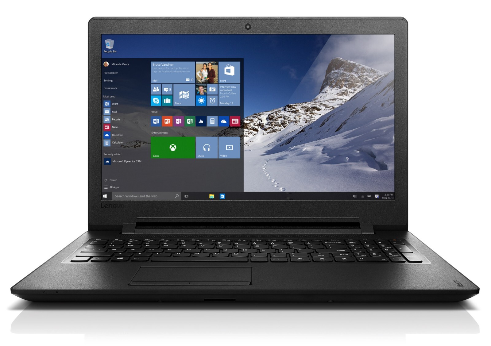 Lenovo Idealpad 110 Notebook, AMD A4-7210 1.8Ghz, 15.6, 4GB,500GB HD, Windows 10