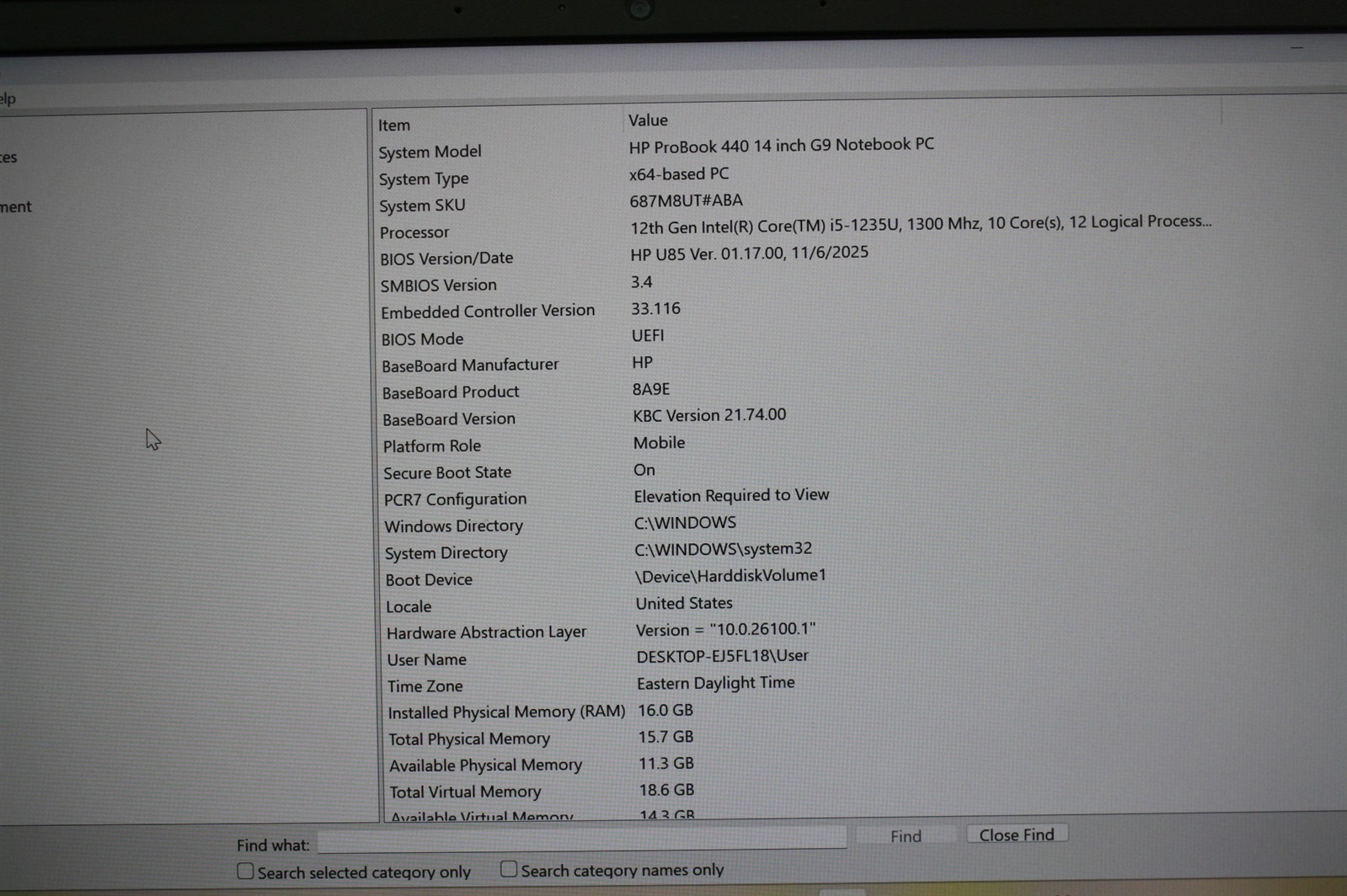 14″HP ProBook 440 G9 Laptop i5-1235U RAM 16GB NVMe 512GB/Keyboard issue