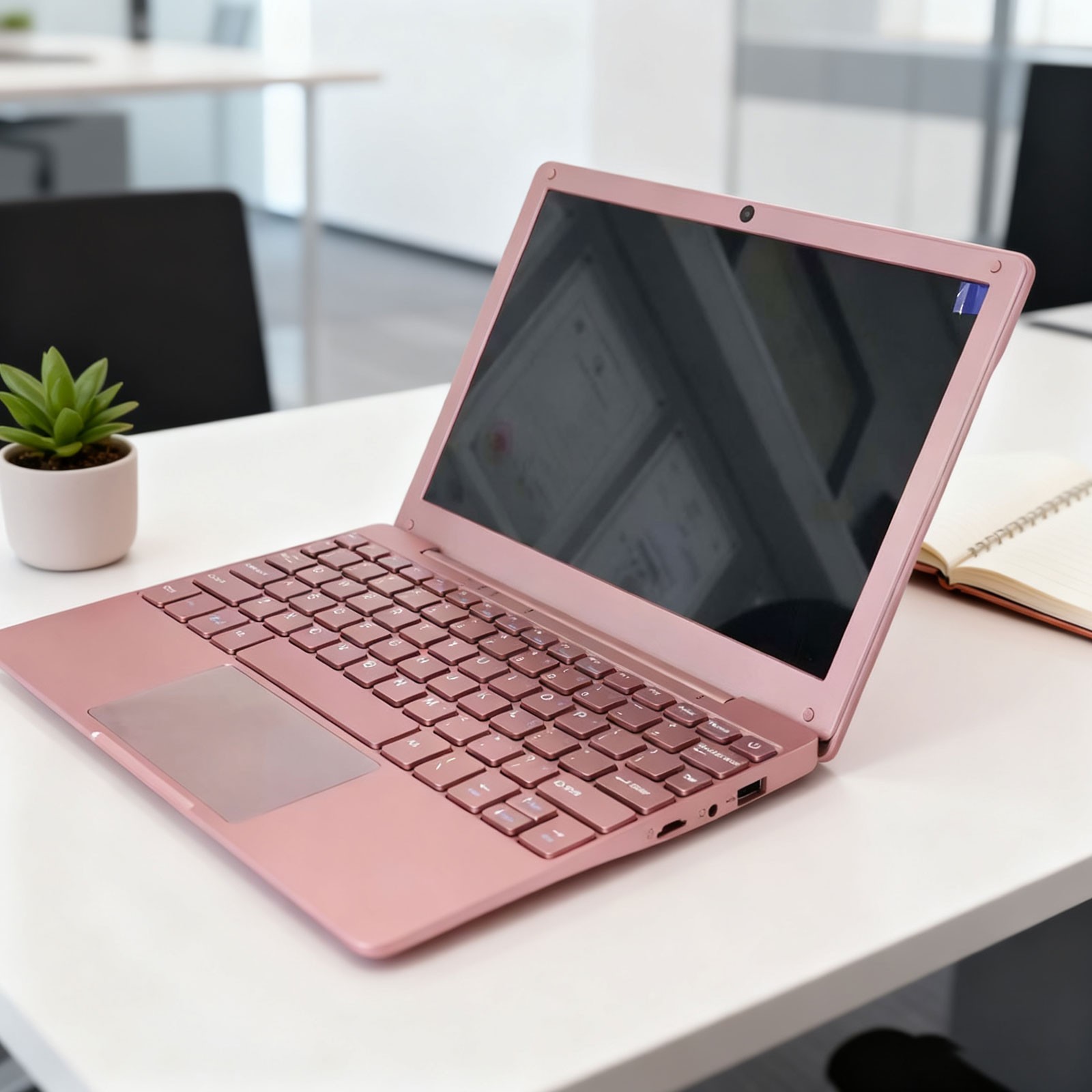 Windows 11 Laptop 10in Quad Core Notebook 8G+128G With Bluetooth WiFi Pinkz5