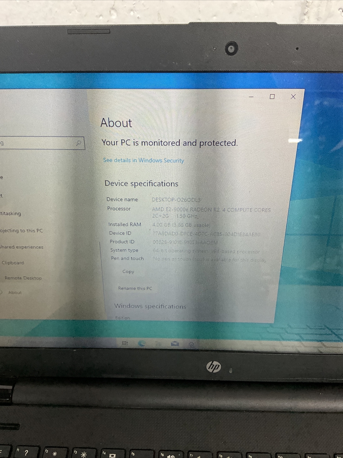HP 14-bw012nr 14” Laptop AMD E2-9000e 1.5GHz 4GB RAM 32GB SSD WIN10