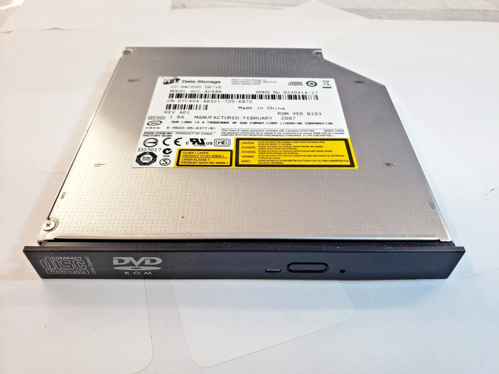 Hitachi LG DVD/CD-RW drive for laptops GCC-4244N. pre-owned