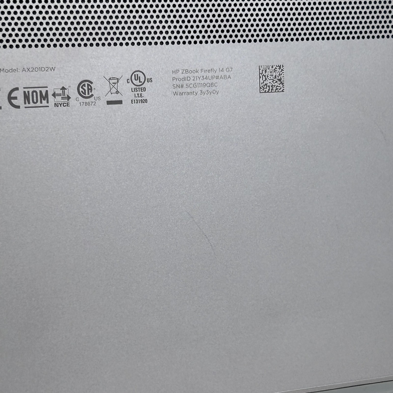 HP ZBook Firefly 14 G7 FHD i7-10610U 1.80GHz 16GB 512GB SSD Quadro P520 Good